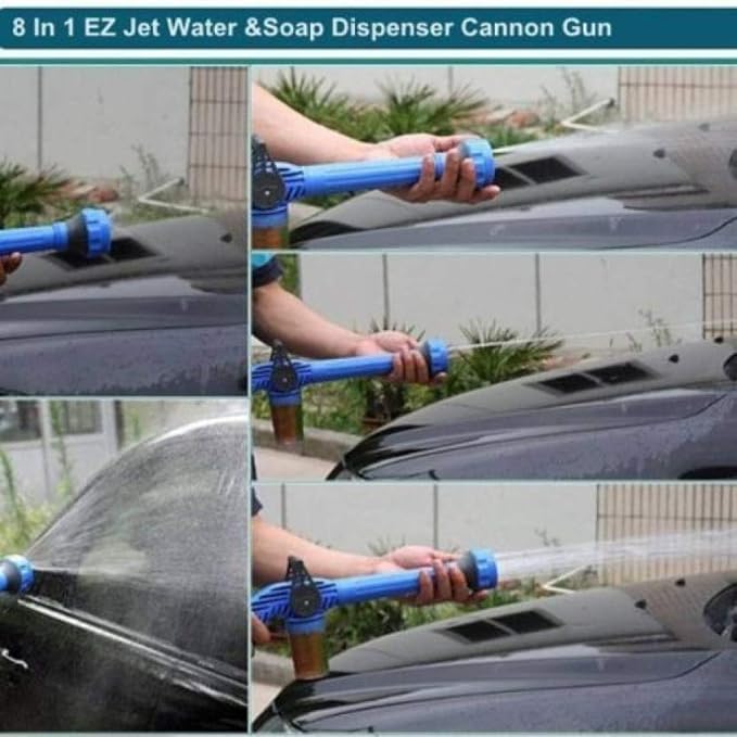 Water Cannon 8 in 1 Turbo Water Spray Gun for Car Washing/Gardening Car Wash, Home Cleaning with inbuilt Soap Dispenser Tank
