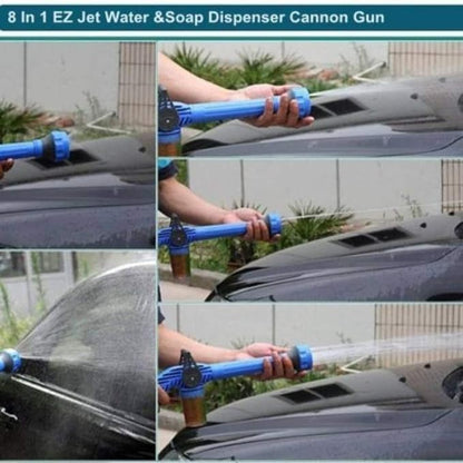 Water Cannon 8 in 1 Turbo Water Spray Gun for Car Washing/Gardening Car Wash, Home Cleaning with inbuilt Soap Dispenser Tank