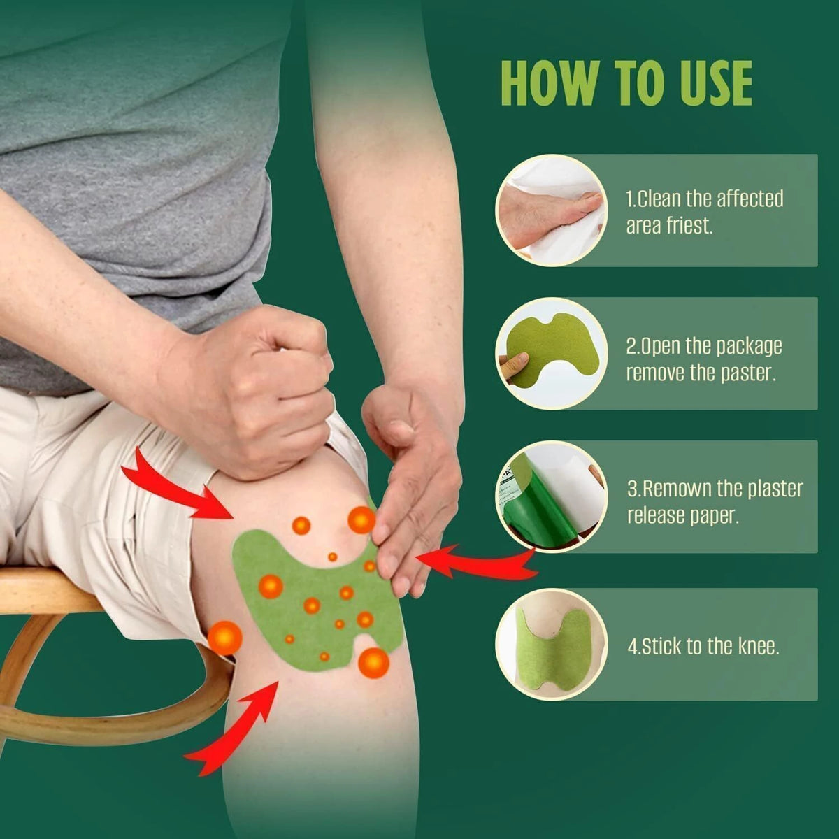 RevaCure™ Herbal Knee Pain Relief Patches Long Lasting| Limited Time Offer!